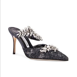 XSOLDX Manolo Blahnik Navy Black Lurum Crystal